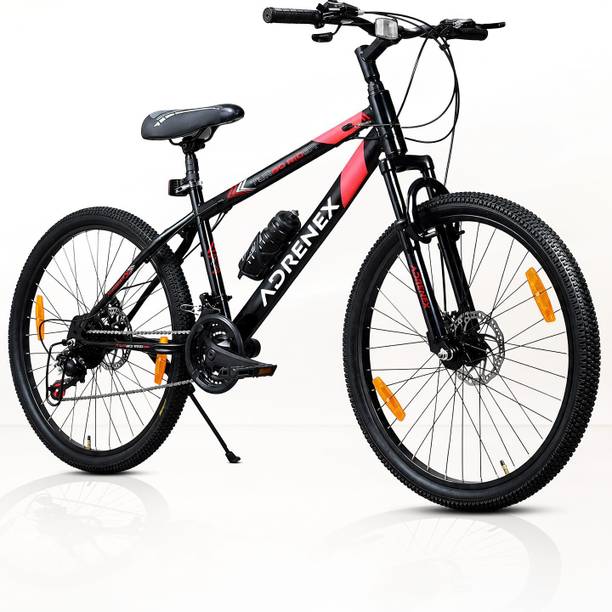 Adrenex Turbo Rider 26T 7 Speed Cycle with Dual Disc Brakes, MTB Bike for Boys & Adults 26 T (inch) Mountain Cycle