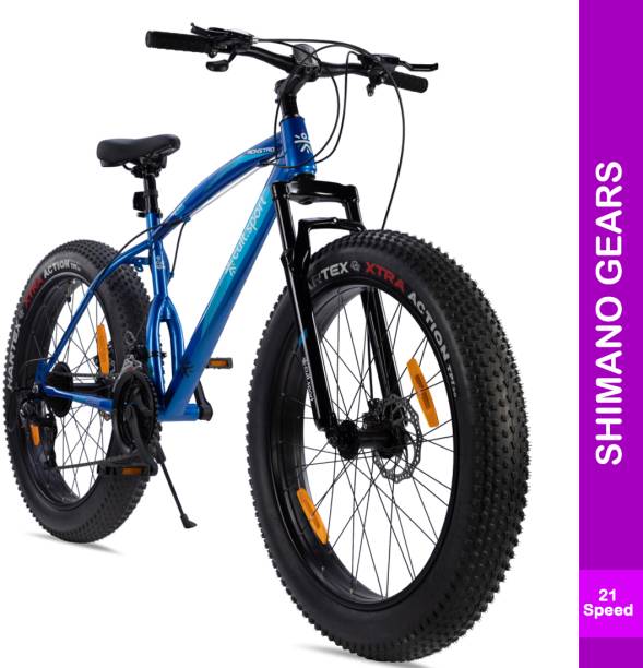 Cultsport Monstro 26" Blue Steel Mountain Bike With Cycling Event & Ride Tracking App 26 T Mountain Cycle