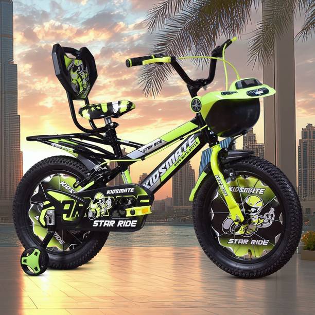 Kidsmate Star Ride 2.0 Kids Bicycle with Training Wheels | Cycle For Kids Aged 5-8 yrs 16 T (inch) Road Cycle