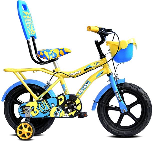 LEADER BUDDY 14T KIDS CYCLE WITH TRAINING WHEELS (SEMI-ASSEMBLED) AGE GROUP 2 -5 YEARS 14 T रोड साइकिल