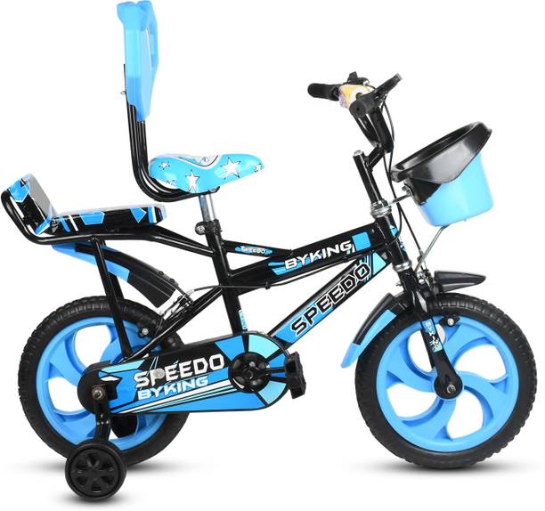 BYKING Premium Quality Double Gaddi For Kids, Color - Blue 14 T (inch) Road Cycle