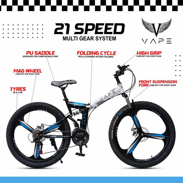 GOAL FOLDING CYCLE || 21 SPEED || MAGWHEEL || SUSPENSION FORK 26 T (inch) Folding Bikes/Folding Cycle