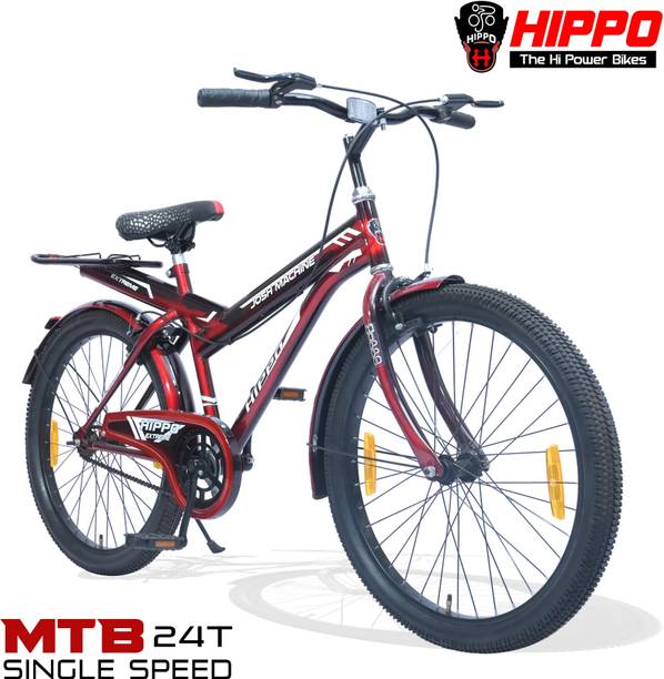 HippoBikes Extreme IBC Kids MTB Cycle With Fussion Double Tone Color Rigid Fork Steel Rim 24 T (inch) Mountain Cycle