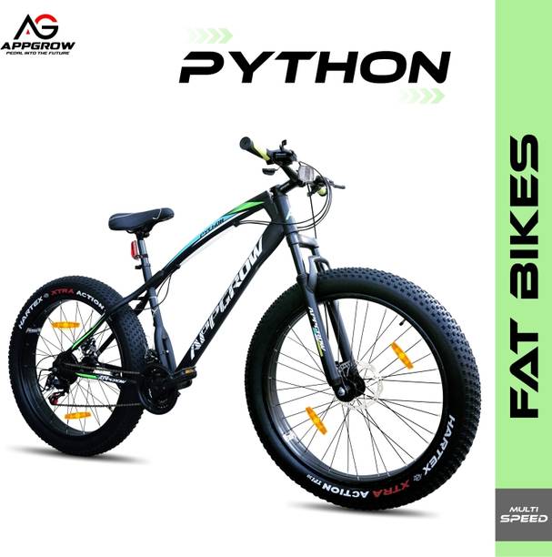 Appgrow PYTHON Fat Bike Multi Speed Front Suspension Disc Brake Designed For Off-Road 26 T