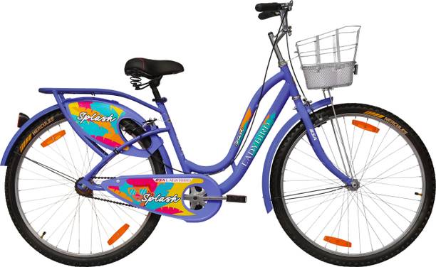 BSA LADYBIRD Splash 26T | 90% Assembled | Irish Purple | Ideal for 13+ Years | 26 T (inch) Hybrid Cycle/City Bike