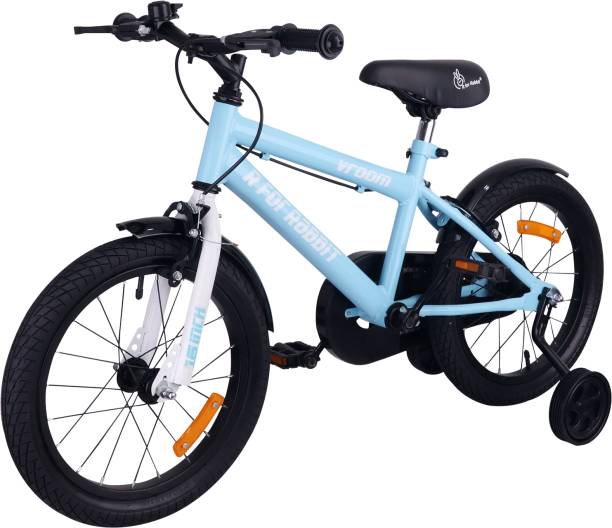 R for Rabbit Vroom Bicycle for Kids 16'' Cycle for 4-7 Years | Training Wheels| 90% Installed 16 T Road Cycle