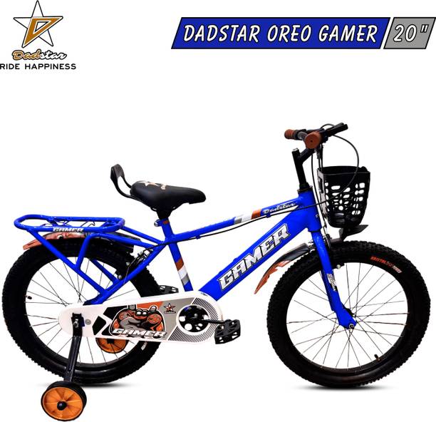 DADSTAR GAMER OREO 20 INCH IBC FANCY BLUE TYRE TUBE 20 T KIDS CYCLE FOR AGE 5 TO 9 YRS 20 T (inch) Road Cycle