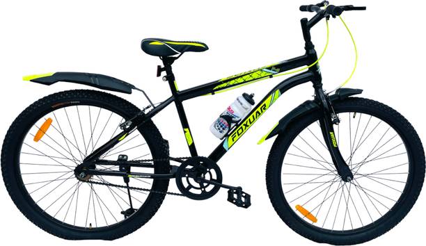 FOXGLOVE F6 26T MTB BICYCLE FLORO GREEN STEEL RIM V BRAKE FOR AGE 8 PLUS 90% FITTED 26 T (inch) Road Cycle