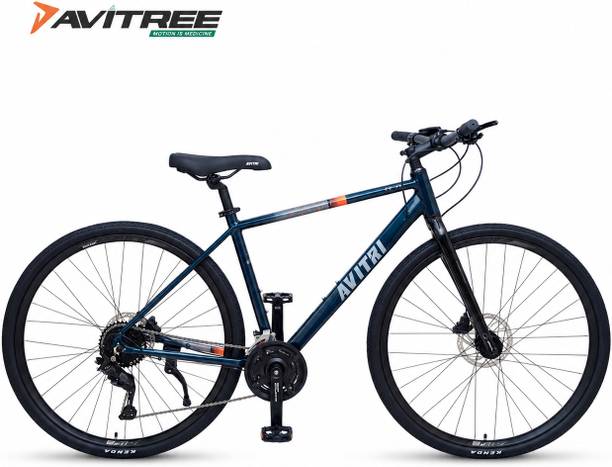 Avitree Hybrid Bicycle with Rigid Fork and Shimano CUES 9*2 Alloy Frame 700C Wheel 700C T (inch) Hybrid Cycle/City Bike