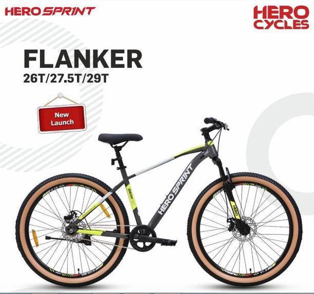 HERO Sprint FLANKER |FRONT SUSPENSION| SEMI FAT TYRES 27*2.40|Dual Disc Brakes] 27.5 T (inch) Mountain Cycle