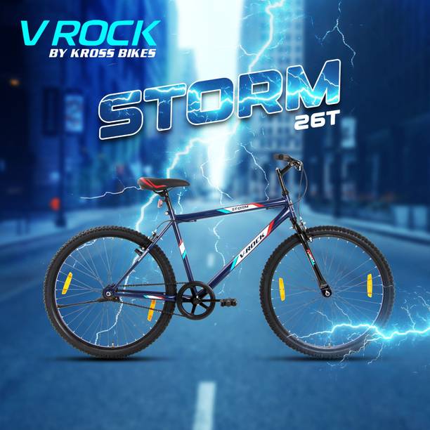 Vrock Storm 26T, Single Speed Mountain Bike, Steel Frame, Rigid Fork, Caliper Brakes 26 T (inch) Mountain Cycle