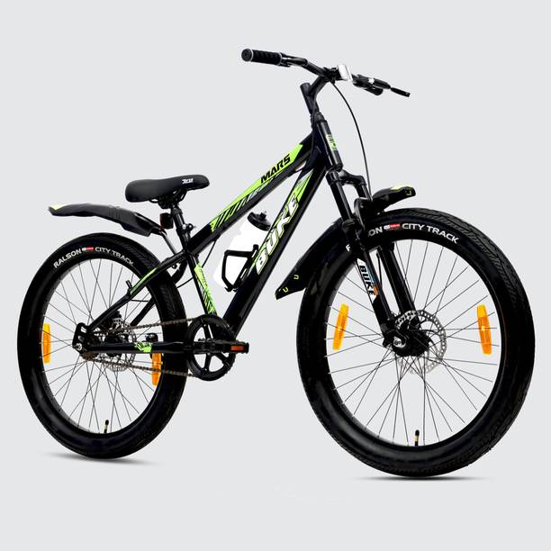 Buke MARS 24T Fat Tyre MTB Cycle for Boys with Dual Disc Brake 85% Pre Fitted Hybrid 24 T (inch) Mountain Cycle
