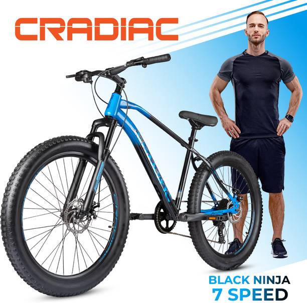 CRADIAC BLACK NINJA 7 | FAT BIKE | DUAL DISC 26 T (inch) Fat Tyre Cycle