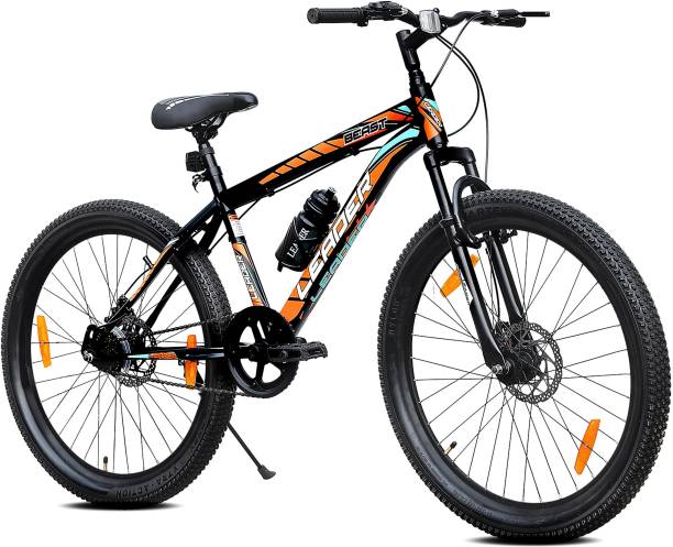 LEADER Beast 26T with Front Suspension and Disc Brake and Complete Accessories 26 T Mountain Cycle