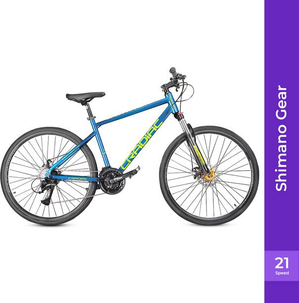 CRADIAC GUNNER PRO 700C | 6061 ALLOY FRAME | SHIMANO ACERA 700C T हाइब्रिड साइकिल/सिटी बाइक