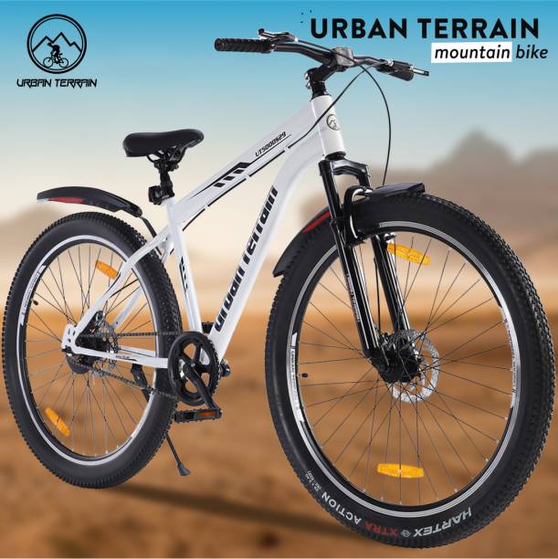Urban Terrain Bolt Cycles for Men with Front Suspension & Dual Disc Brake MTB Bike UT5000S29 29 T Road Cycle