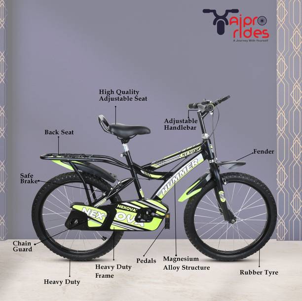 xaipro rides 20T HUMMER CARRIER GREEN BICYCLE FOR 6 TO 9 YEARS KIDS 20 T (inch) BMX Cycle