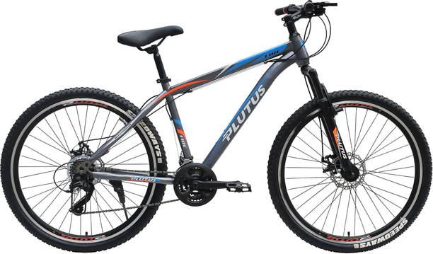 PLUTUS Fire MTB Cycle Age-12+ with Dual Disc Brake, Multi Speed (Blue) 26 T (inch) Mountain Cycle
