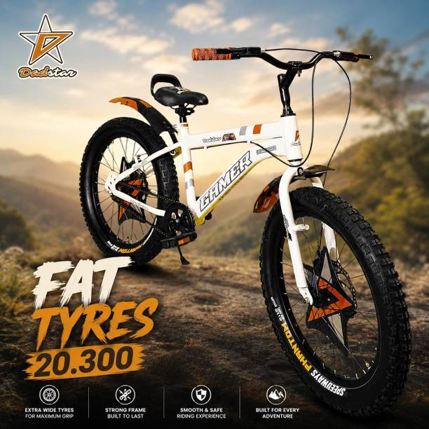 DADSTAR GAMER 20 FAT TYRE CYCLE DOUBLE DISC BRAKES SUITABLE FOR 5 TO 10 YEARS 95% FITTED 20 T (inch) Fat Tyre Cycle