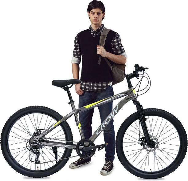 Crow CROSS TRAK 7 SPEED|FRONT SUSPENSION FORK|DUAL DISC BRAKE|geared 26 T (inch) Mountain Cycle