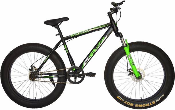 PLUTUS Bosco MTB Cycle Age-12+ with Dual Disc Brake, Single Speed (Green) 26 T (inch) Mountain Cycle