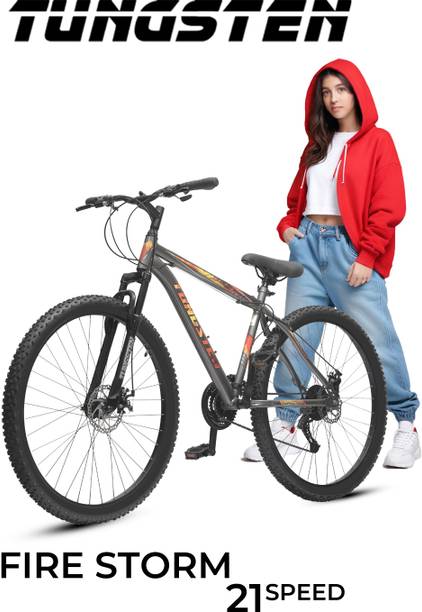 TUNGSTEN FIRE STORM 21 SPEED | DUAL DISC BRAKES | FRONT SUSPENSION FORK | FULLY FITTED 29 T (inch) Mountain Cycle