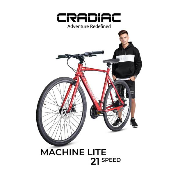 CRADIAC MACHINE LITE 21 SPEED|RIGID FORK|6061 ALLOY FRAME |DUAL DISC BRAKE|shimano gears 700C T (inch) Hybrid Cycle/City Bike