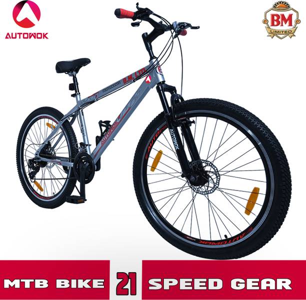 B.M. LIMITED AUTOWOK FLYER 85% Installed Dual Disc Brake Multi Speed Gear Double Wall Rim MTB 27.5 T (inch) Mountain Cycle