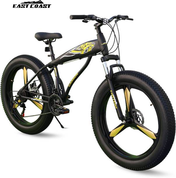 EAST COAST CANNON 26T Fat Bike 21 speed Gear Cycle (Bullet Type) 26 T (inch) Fat Tyre Cycle