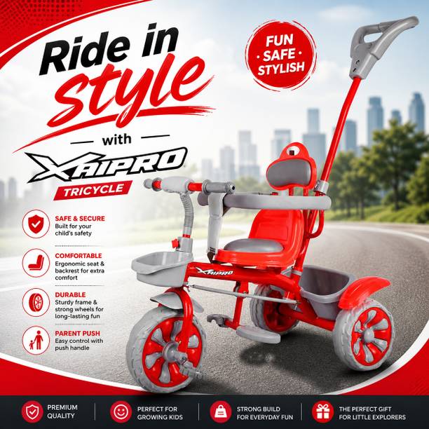 Xaipro PREMIUM NEW R-1 TRICYCLE FOR 1 TO 3 YEAR KIDS TRICYCLE 10 T (inch) Balance Bike