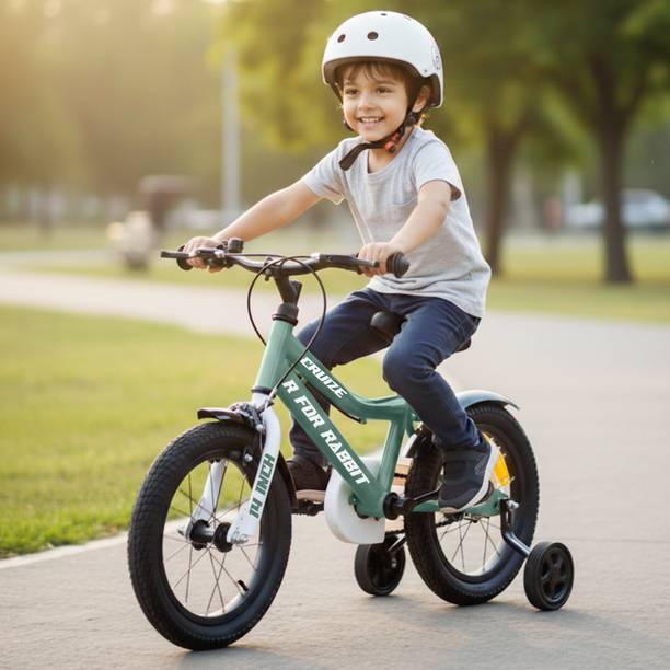 R for Rabbit Cruize Bicycle for Kids 14'' for 3-5 Years | Training Wheels| 90% Assembled 14 T