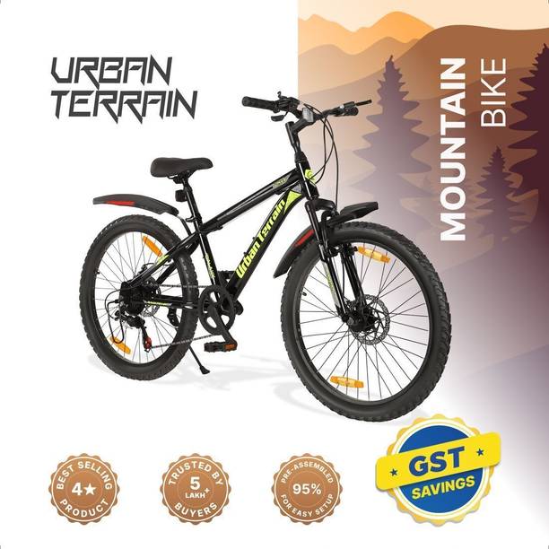 Urban Terrain Galaxy Max 24T Geared High Performance MTB Cycles For Men With Dual Disc Brake 24 T (inch) Road Cycle