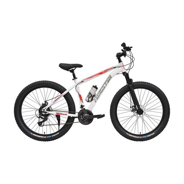 TUNGSTEN ATOM PRO 21 SPEED|geared|SEMI FAT BIKE|FRONT SUSPENSION|DUAL DISC 26 T (inch) Mountain Cycle