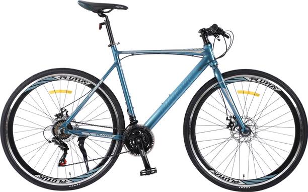 PLUTUS Warhawk Hybrid Cycle Age-12+ with Dual Disc Brake, Multi Speed (DK-GREEN-GREY) 700C T (inch) Hybrid Cycle/City Bike