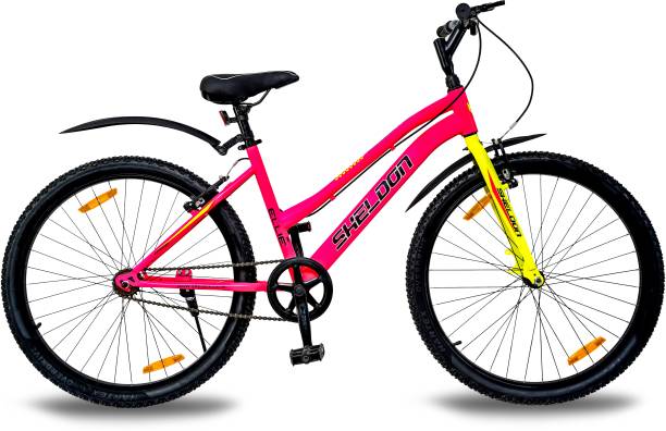 Sheldon ELLIE 26T: Unisex Bike, Durable Frame, Disc Brakes, Stylish Design 26 T Hybrid Cycle/City Bike