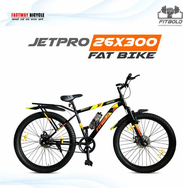 FITBOLD JetPro IBC|26x300| Blk/Or | Age 13+| 85%Fitted | F-Suspension | Dual Disc Brakes 26 T (inch) Mountain Cycle