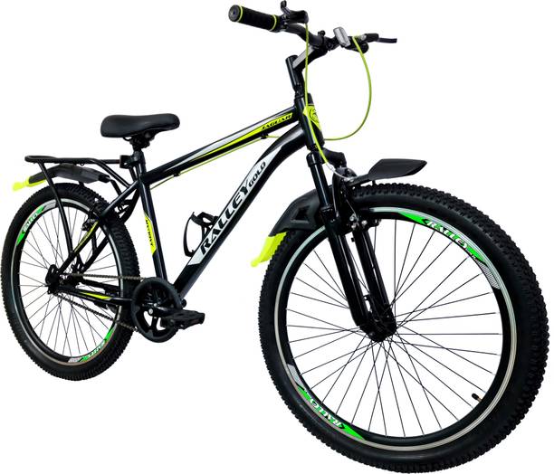 Ralley Gold Series Full Size Bicycle with Carrier, Front Suspension,Dual Power Brakes 26 T (inch) Mountain Cycle