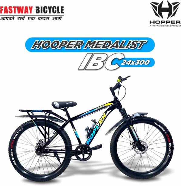 Fastway Bicycle HOPPER 24T MEDALIST 3.00 F/SHOX, DUAL DISC BRAKE, BLUE/YELLOW 24 T Fat Tyre Cycle