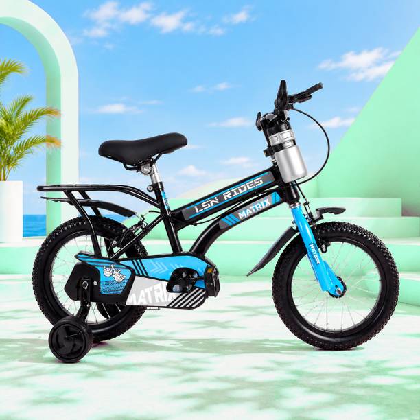 Lsn rides 14T Kids Bicycle for 2-5 Years | Training Wheels, Water Bottle & Carrier 14 T (inch) BMX Cycle