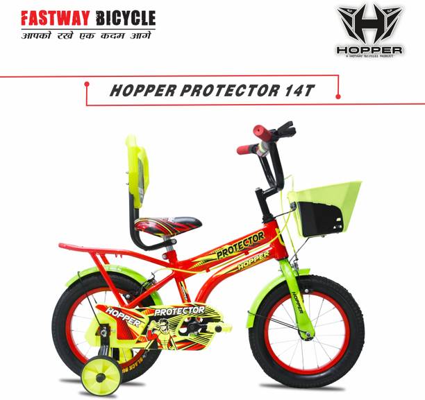 Fastway Bicycle 14T- PROTECTOR IBC, RED/GREEN, 2.40 TYRE/TUBE WITH 85% ASSEMBLED 14 T
