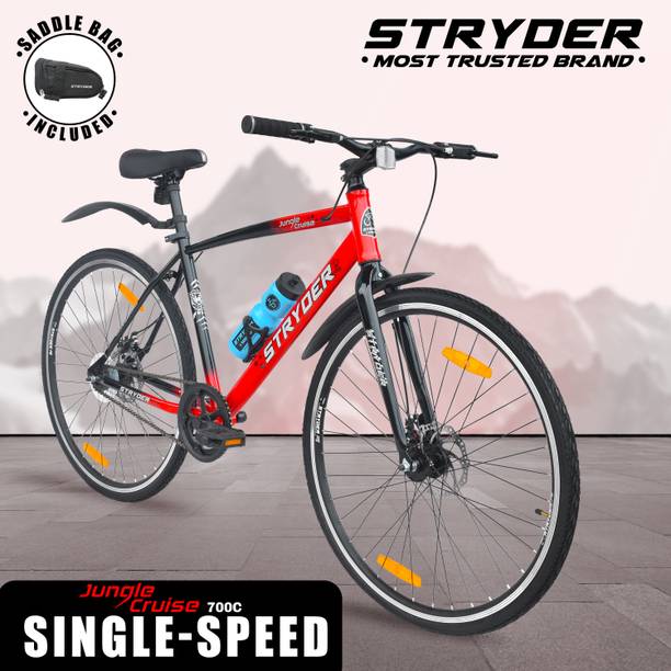 STRYDER 700C Jungle Cruise with Saddle Bag | 700C T (inch) Hybrid Cycle/City Bike