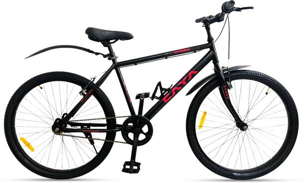 CAYA Hydra 26" Light Weight Steel Frame, Durable Alloy Rims, American Valve Tyre Tube 26 T Hybrid Cycle/City Bike