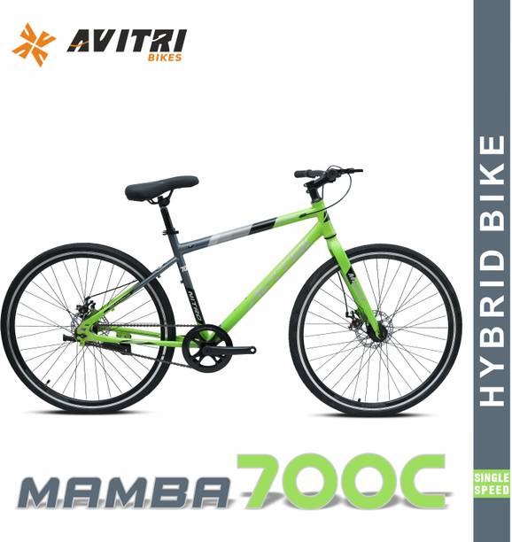 AVITRIBIKES Mamba 700C Hybrid Bike Double Wall Alloy Rims Dual Disc Brake Rigid Design 700C T (inch) Hybrid Cycle/City Bike