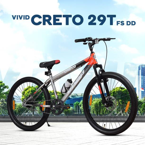 VIVID Creto 29T Single Speed Cycle for Men with Front Suspension & Dual Disc Brakes 29 T (inch) Mountain Cycle