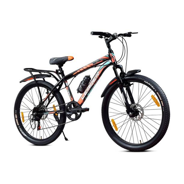 LEADER Beast 24T IBC Premium Cycle for Kids with inbuilt Carrier, Dual Disc Brakes, 24 T (inch) Mountain Cycle