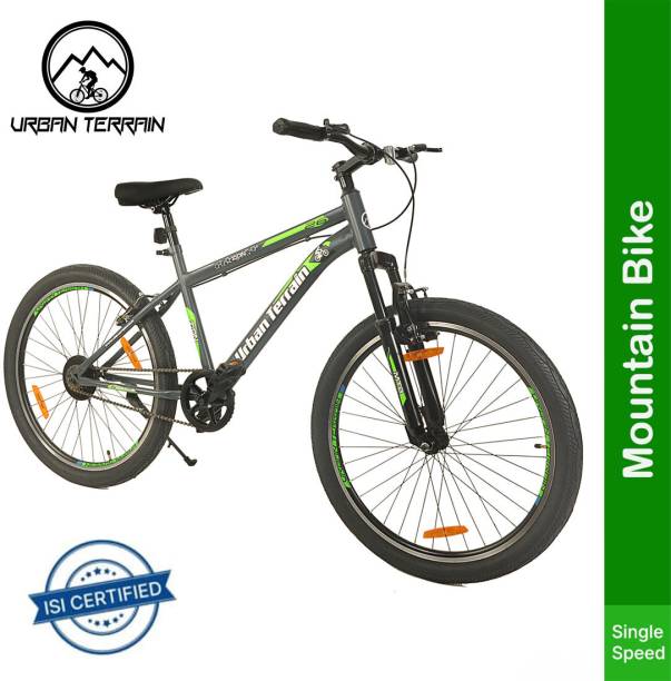 Urban Terrain Zion 26" Green Mountain Bike with Cycling Event & Ride Tracking App by cultsport 26 T Road Cycle