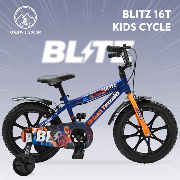 Urban Terrain Blitz Cycles for Boys/Girls Kids Ages 4 to 6 Comes with Training Wheels 16 T Hybrid Cycle/City Bike