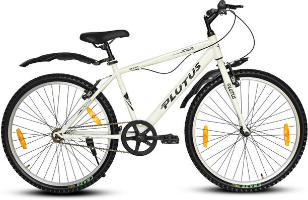 PLUTUS Sleek Road Bike Age-12+ with V-Brake Single Speed (White) 26 T (inch) Hybrid Cycle/City Bike