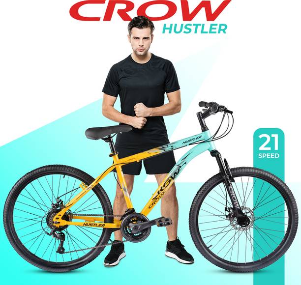 Crow HUSTLER 21 SPEED | DUAL DISC | FRONT SUSPENSION | FULLY FITTED 26 T माउंटेन साइकिल