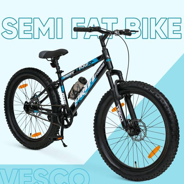 VESCO Drift FX300 24T Semi Fat Bike | Kids Bicycle for Boys 9-13 24 T (inch) Mountain Cycle